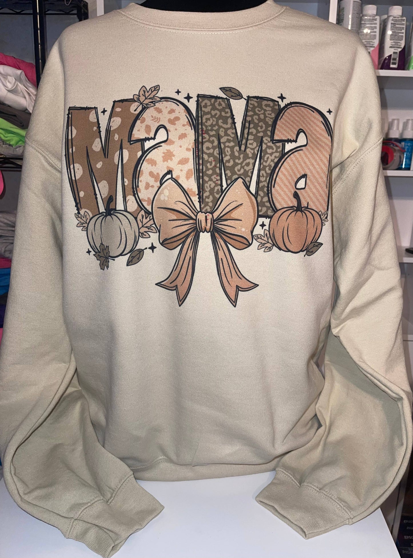 Fall Mama Bow Sweatshirt