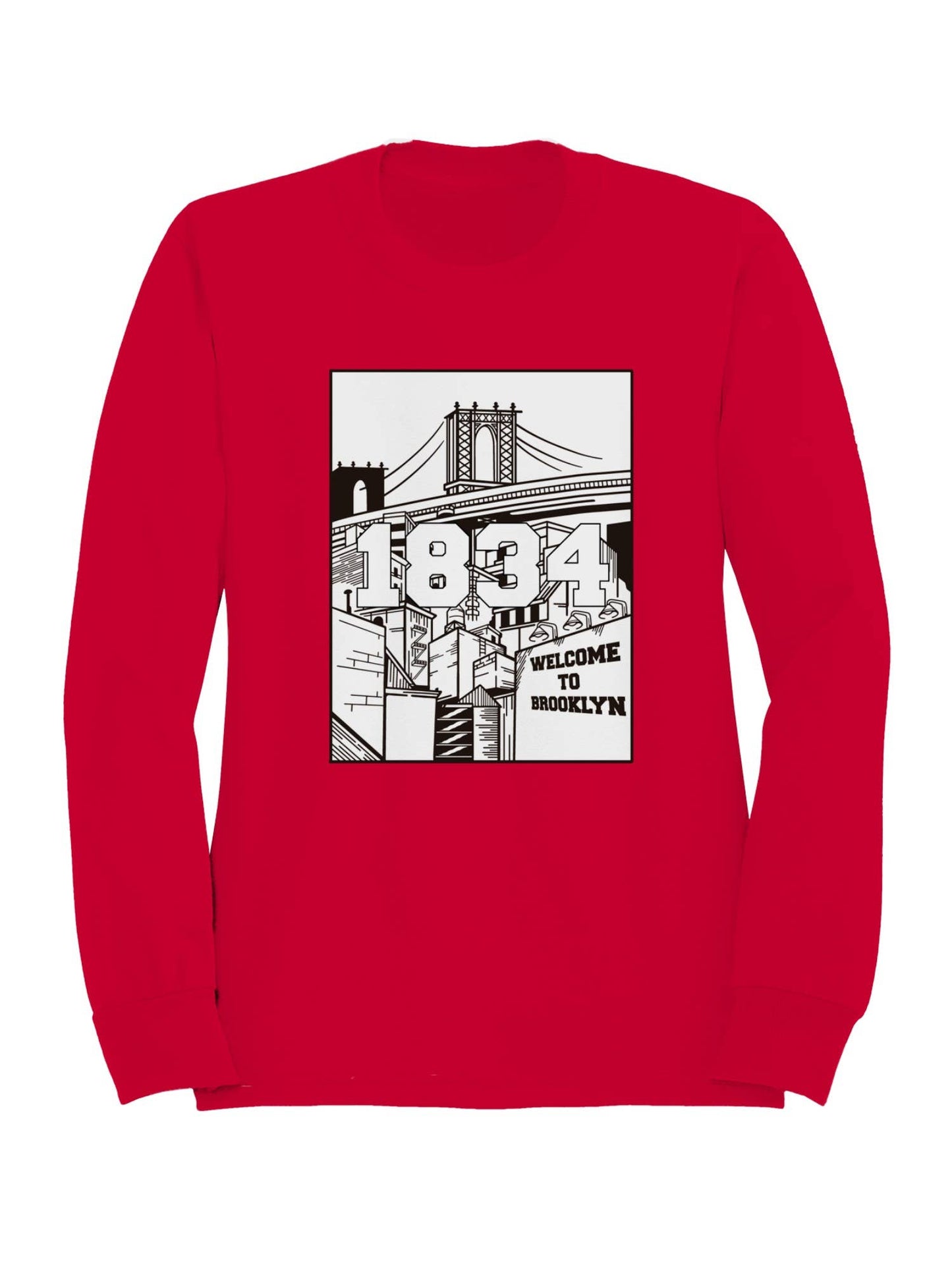 Brooklyn 1834 Wall Print Men's Sweatshirt