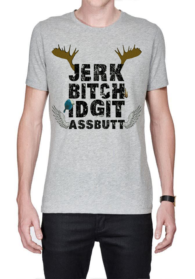 Jerk Bitch Idgit Assbutt Supernatural T-Shirt