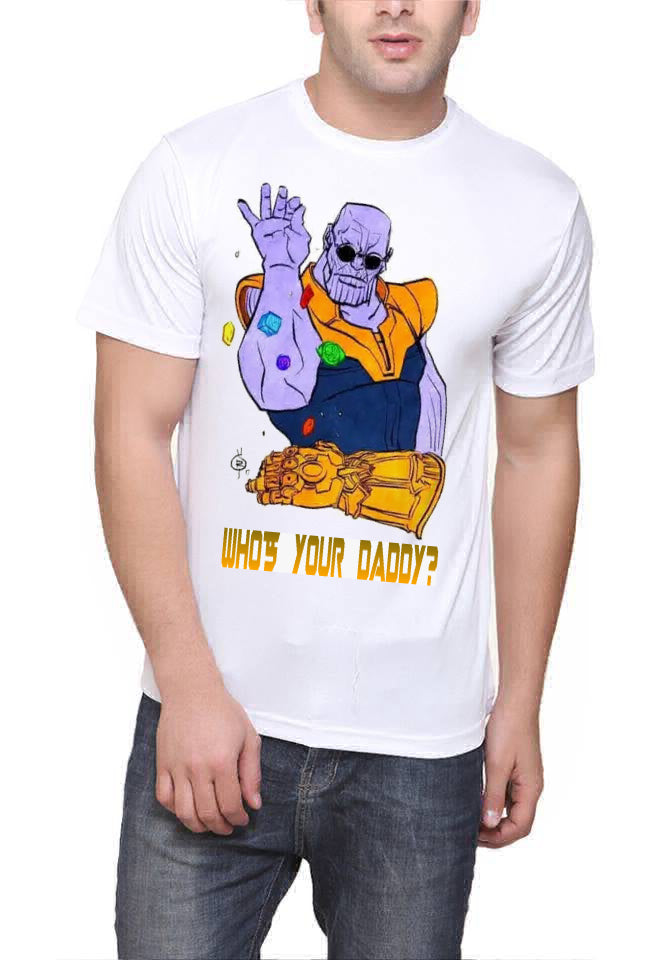 Thanos Who’s Your Daddy White T-Shirt