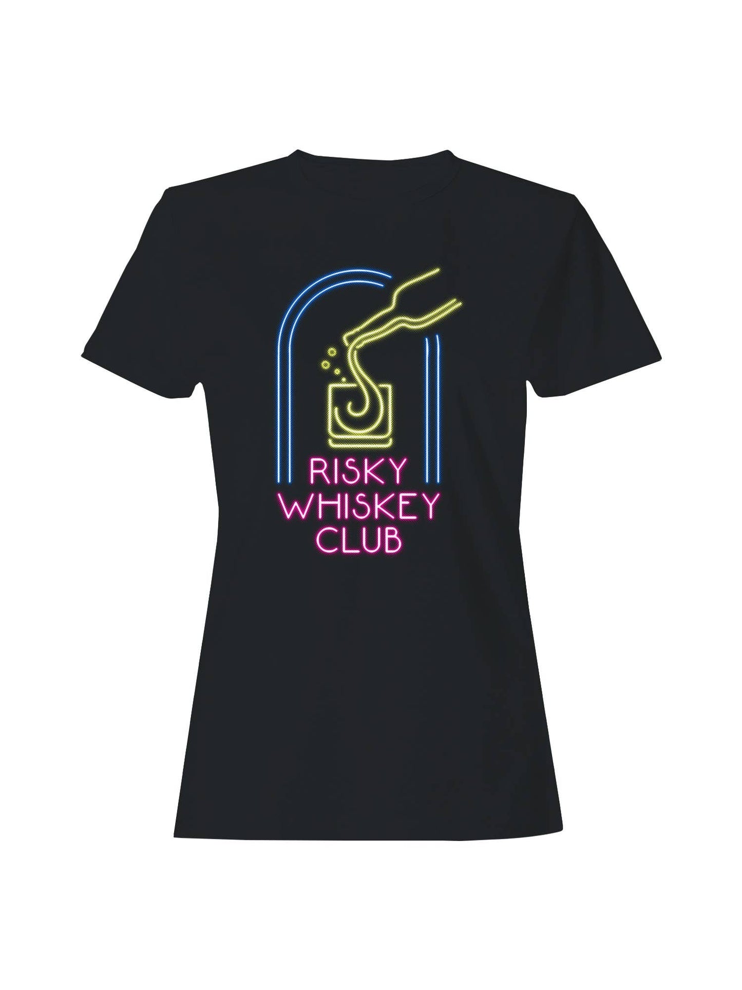 Risky Whiskey Club Neon Sign Women's T-Shirt