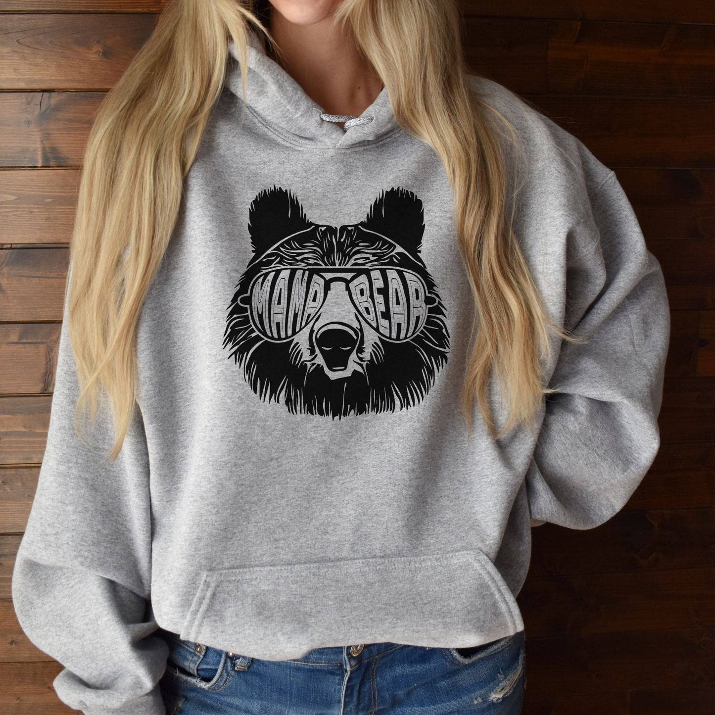 Mama Bear Gildan Crewneck or Hoodie Sweatshirt 001