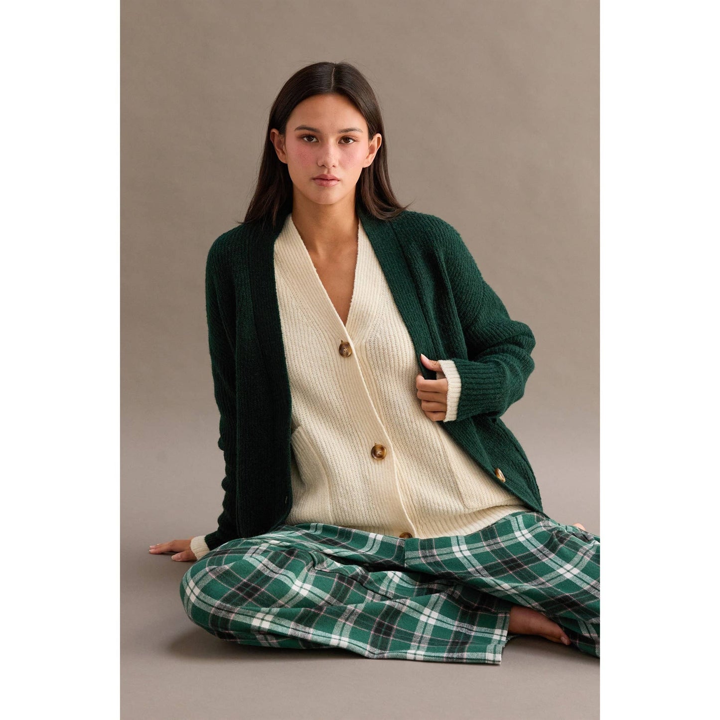 Oversized Sweater Cardigan with Front Pockets