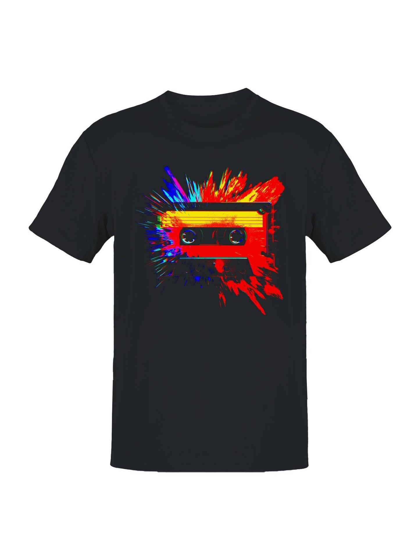 Retro Colorful Cassette Burst Men's T-Shirt