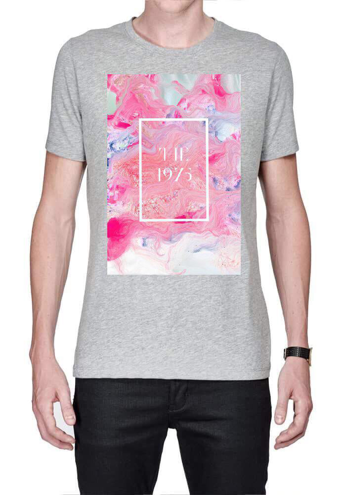 The 1975 Grey Melange Half Sleeve T-Shirt