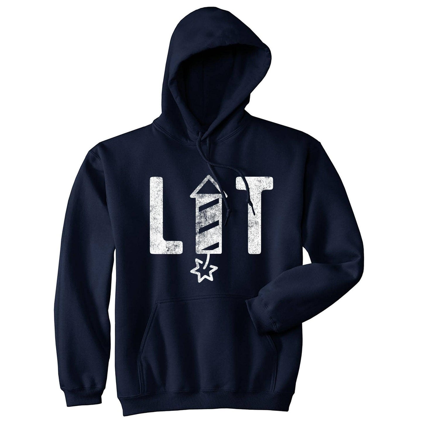 Lit Fireworks Hoodie Graphic Hoodie Sweatshirt Thick Hood