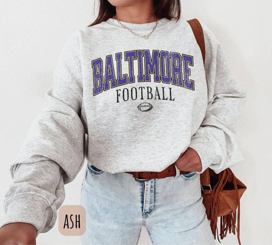 Baltimore Football Sunday Crewneck Sweatshirt