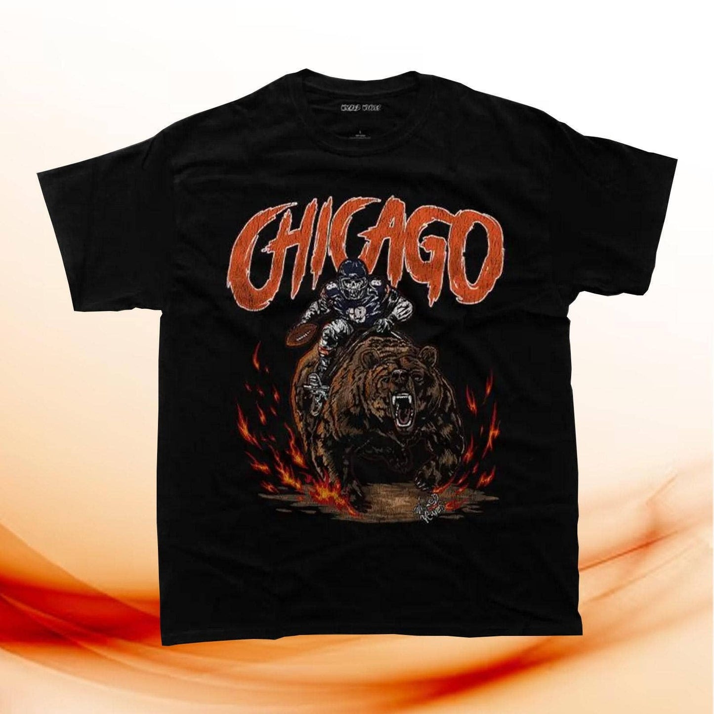Chicago Football Shirt - Skeleton Graphic Tee Sports Gift