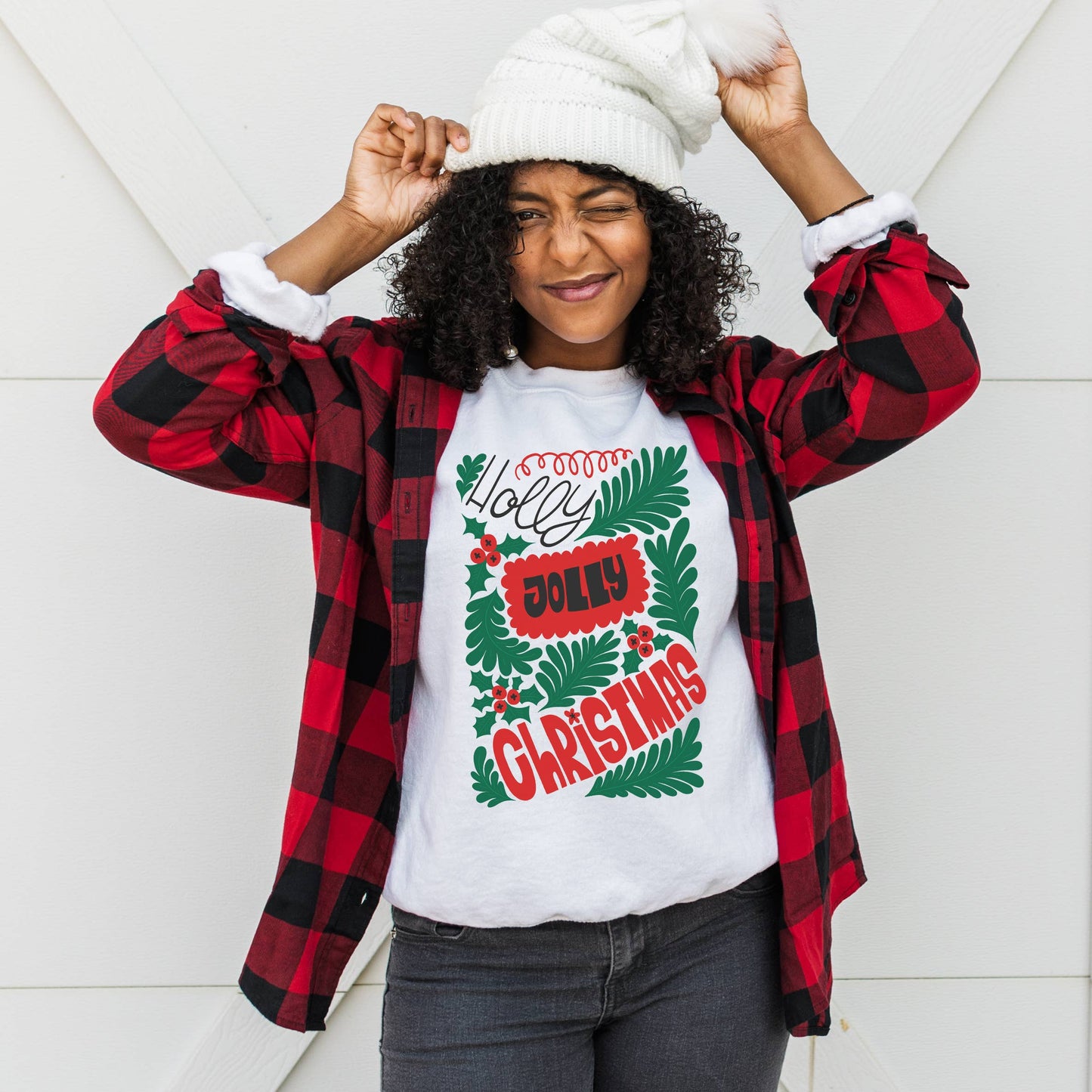 Holly Jolly Christmas Crewneck Sweatshirt | Holiday | Winter