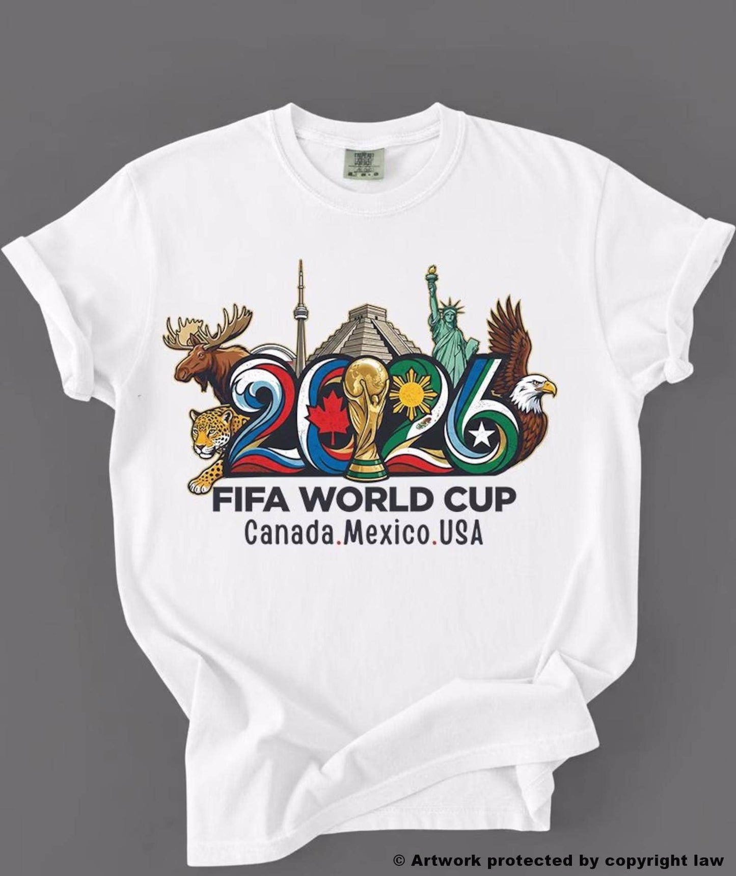World Cup 2026 Family Matching Football Fan Tee