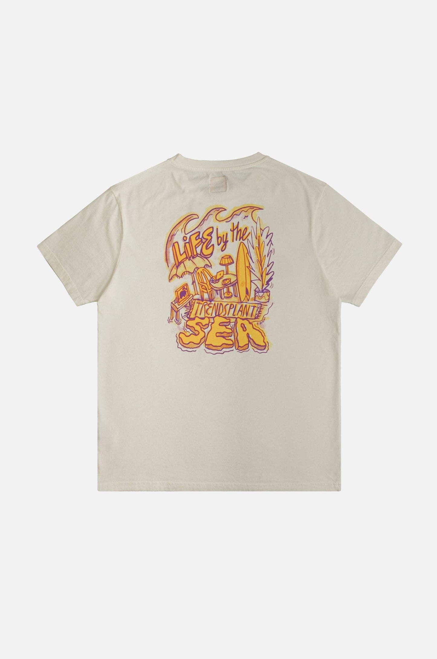 Life By the Sea Vii By P.Bueno Pigment T-Shirt Foam White