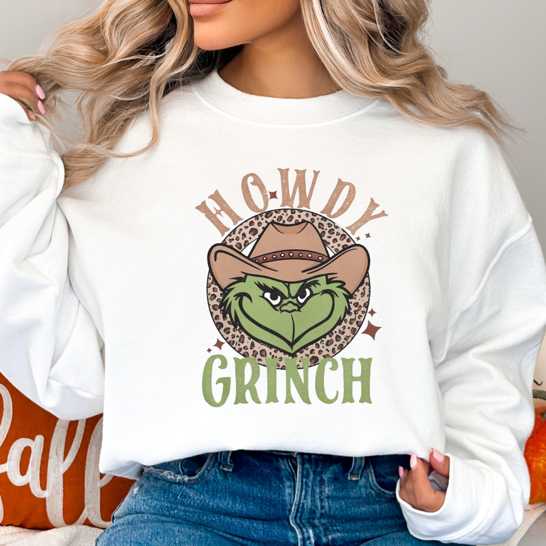Howdy Grinch Cowboy Grinch Sweatshirt