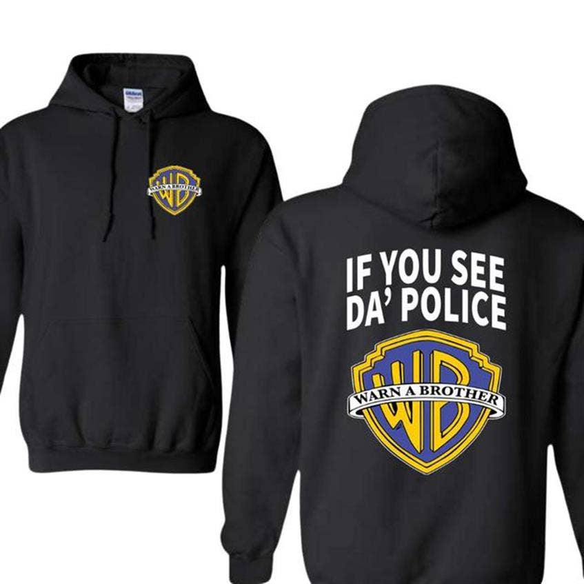 Warn A Brother Hoodie - Playful Pop Culture Pullover