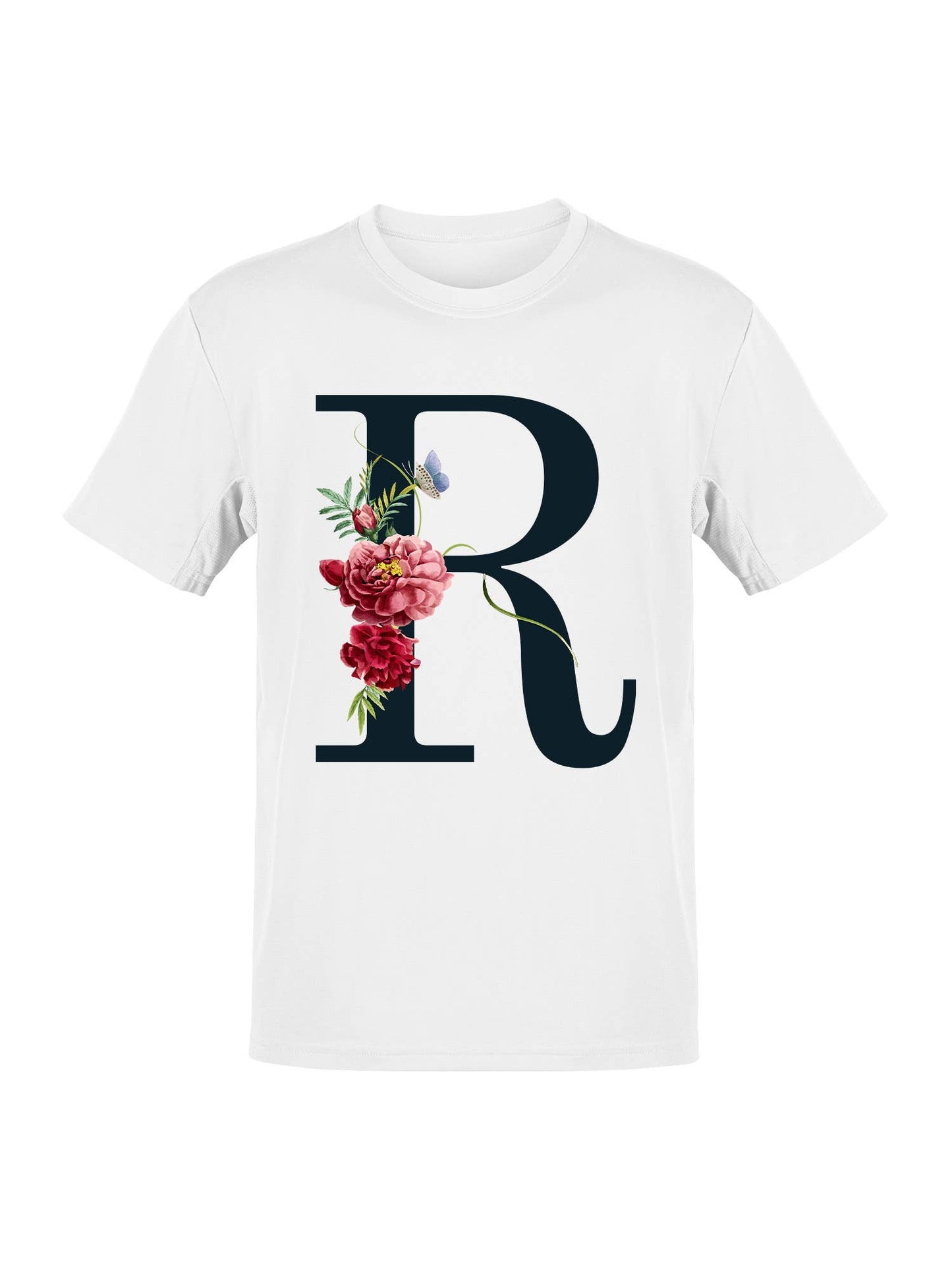 Floral Letter R Design Women's T-Shirt