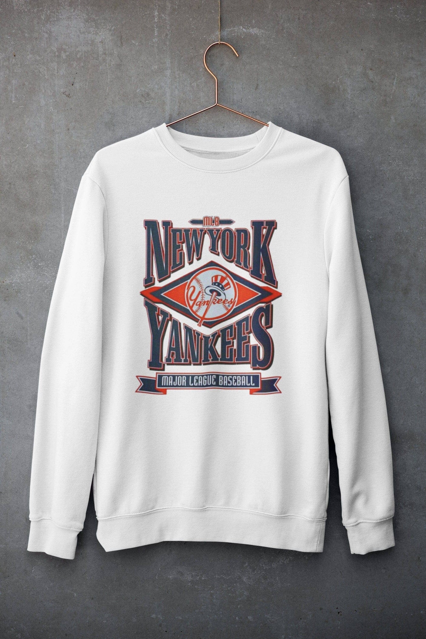 Vintage New York Baseball Fan Sweatshirt Yankees Mlb Gear