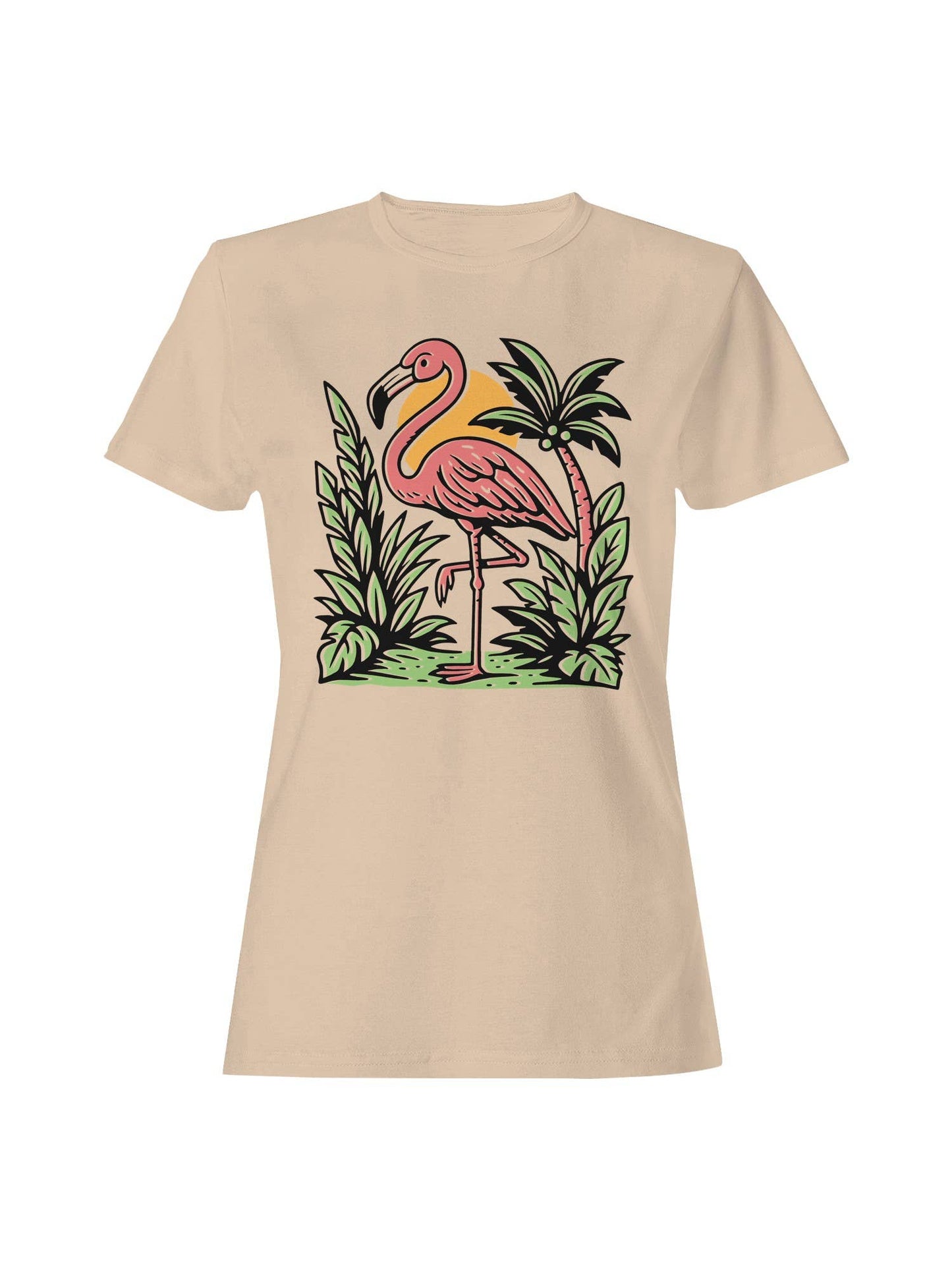 Tropical Flamingo Paradise Design Women's T-Shirt