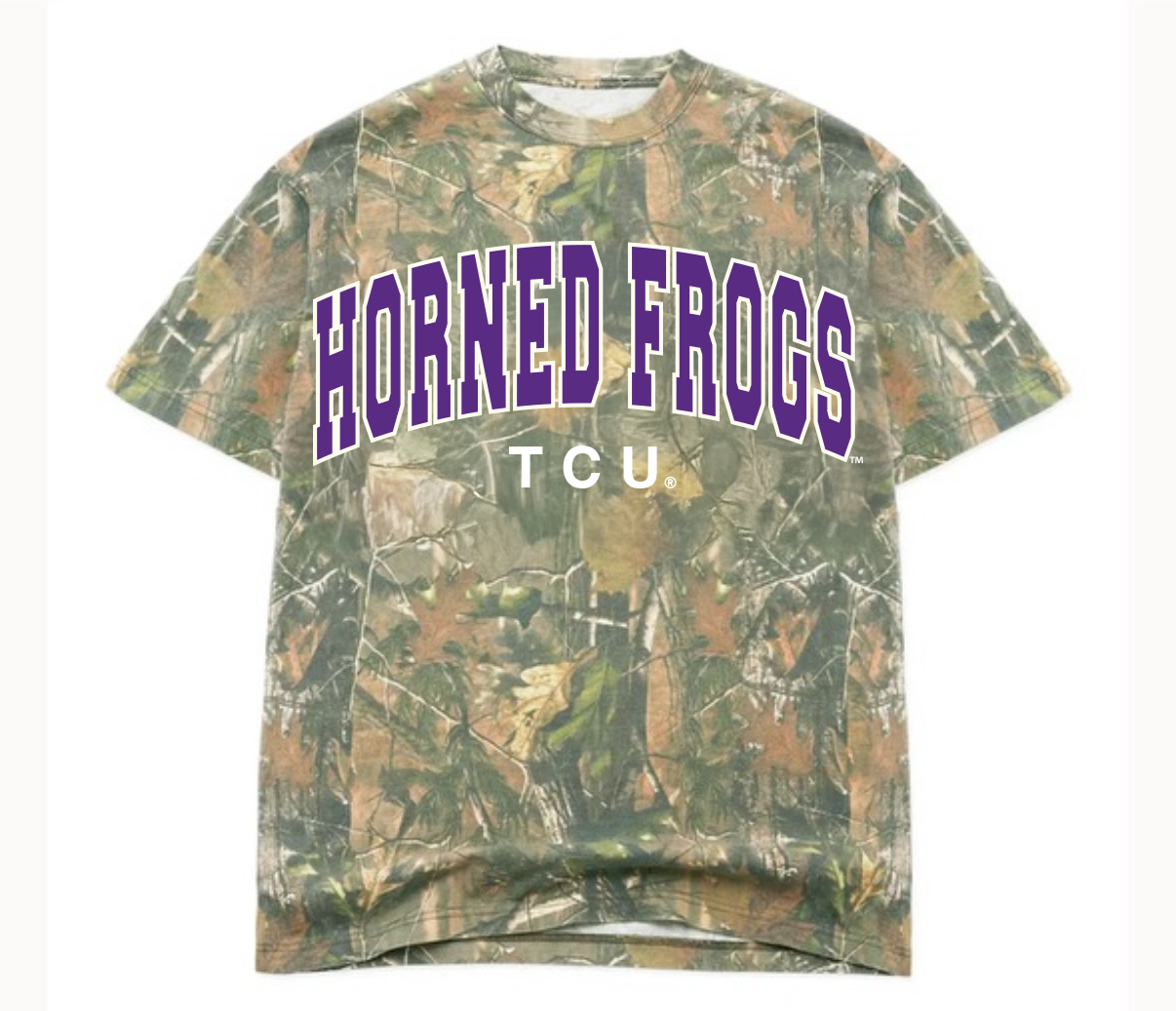 Tcu Horned Frogs Filled Gault Camo Tee