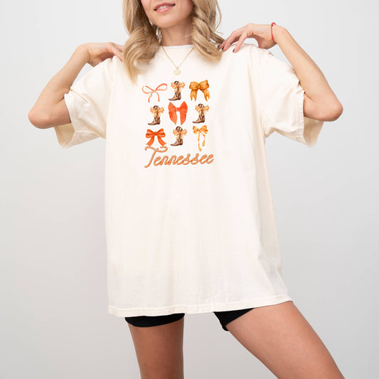 Tennessee, Football Shirt, Game Day, Boots and Bows