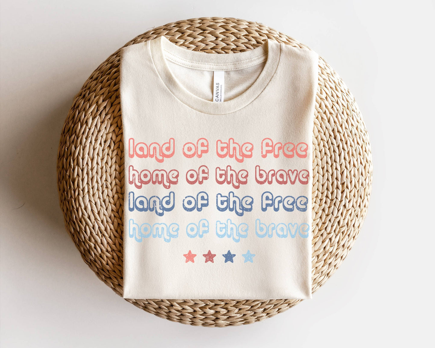 Land of the Free Home of the Brave Patriotic Graphic Tee