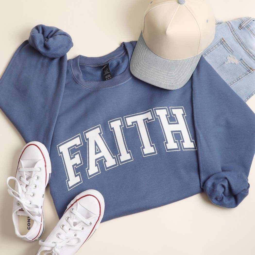 Faith Varsity-Style Heavyweight Sweatshirt