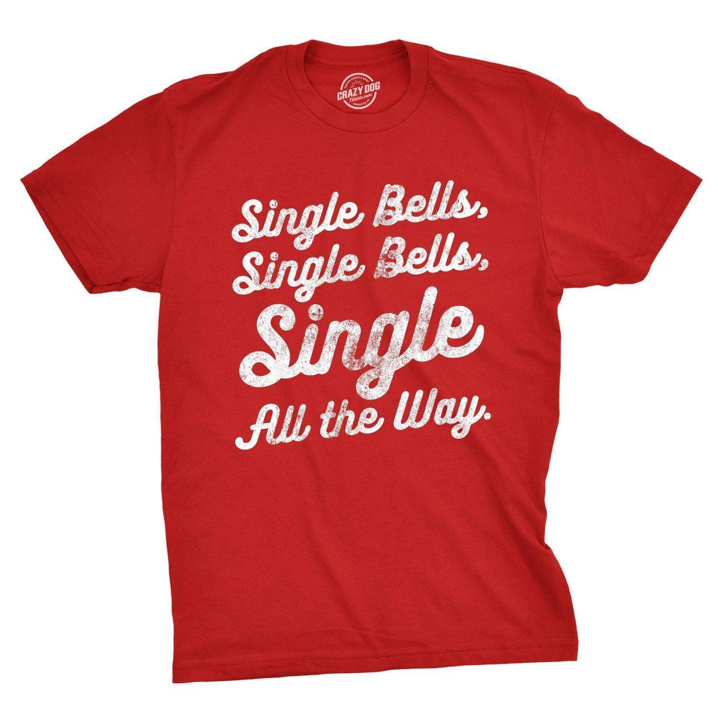 Single Bells Men's Tshirt Christmas Graphic Tee Western T