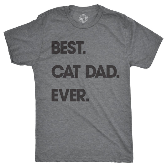 Best Cat Dad Ever Men's Tshirt Father's Day Graphic Tee