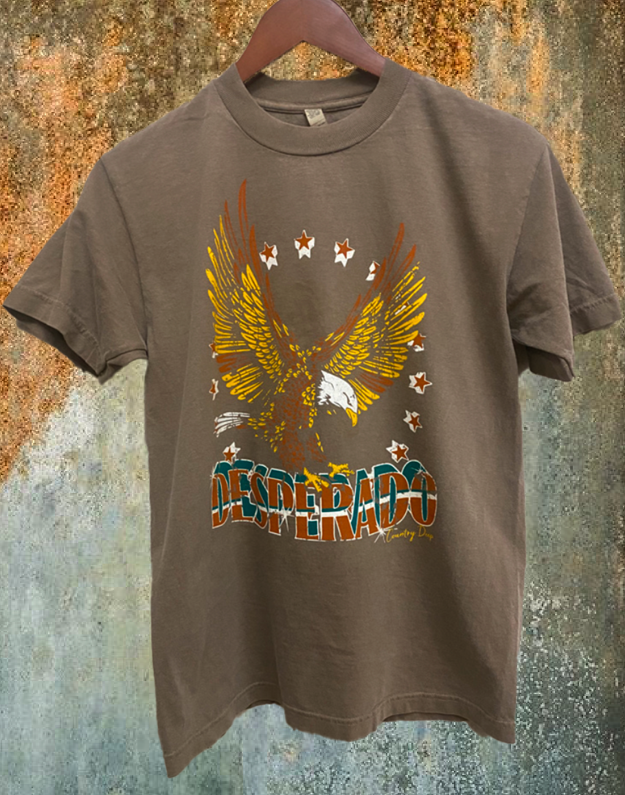 Desperado Carded Cotton Garment Dyed Vintage T Shirt