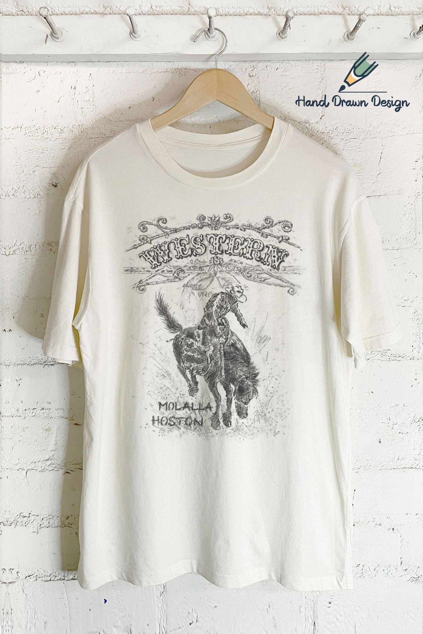 Western-Hand Drawn (Oversized Tee)