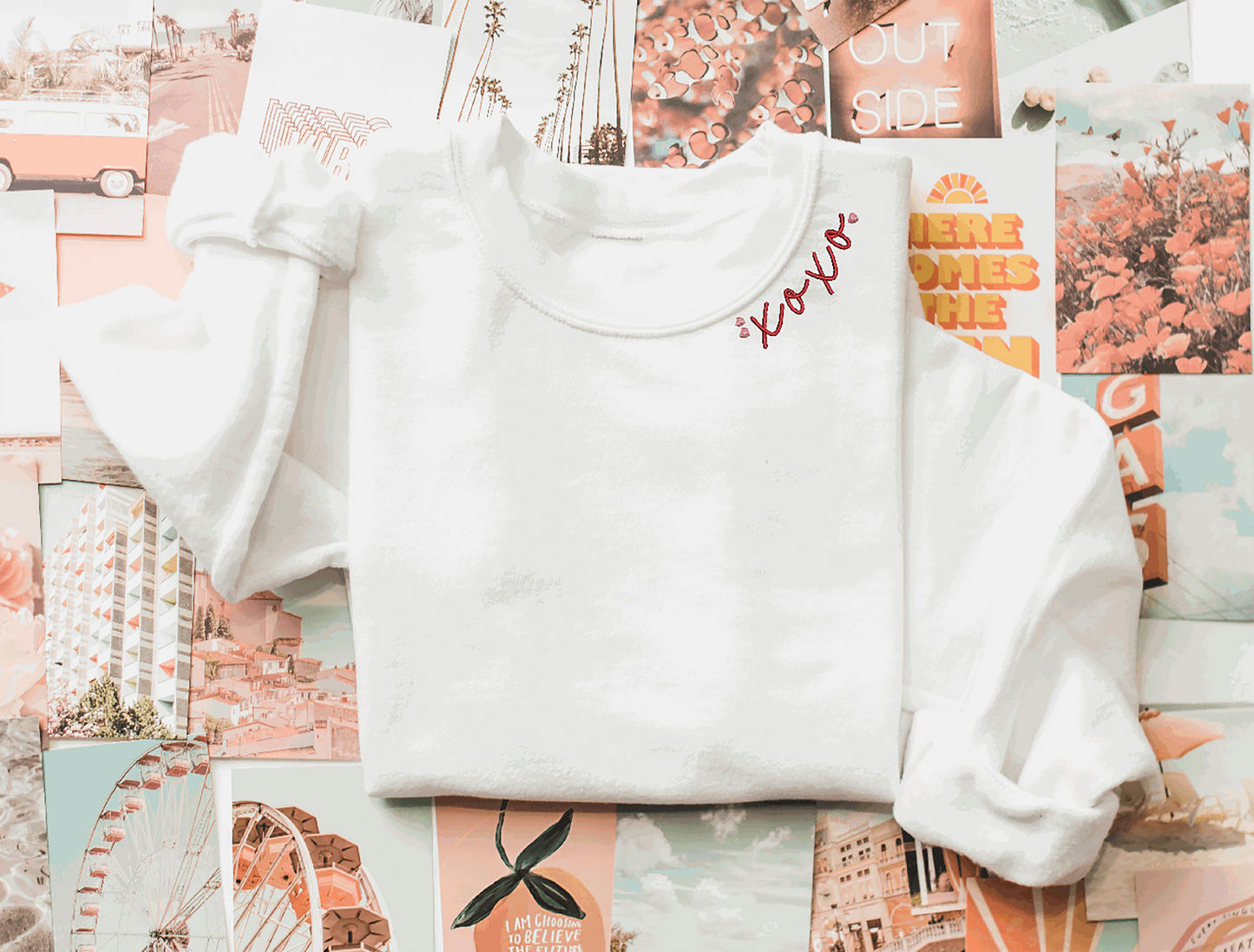 Love Sweatshirt, Valentines Crewneck, Xoxo Sweatshirt