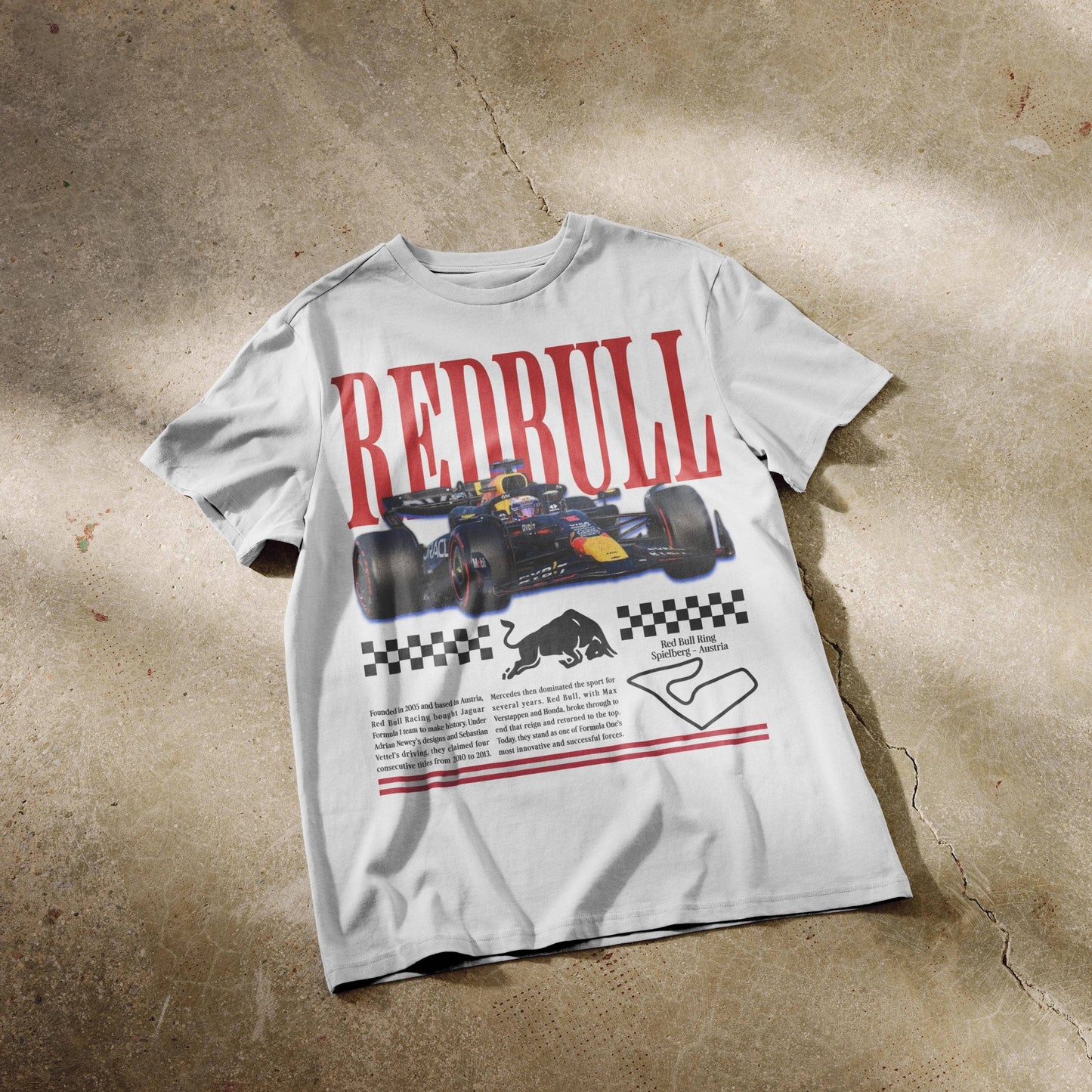 Vintage Redbull Racing Formula 1 Fan Merch F1 Redbull Tee