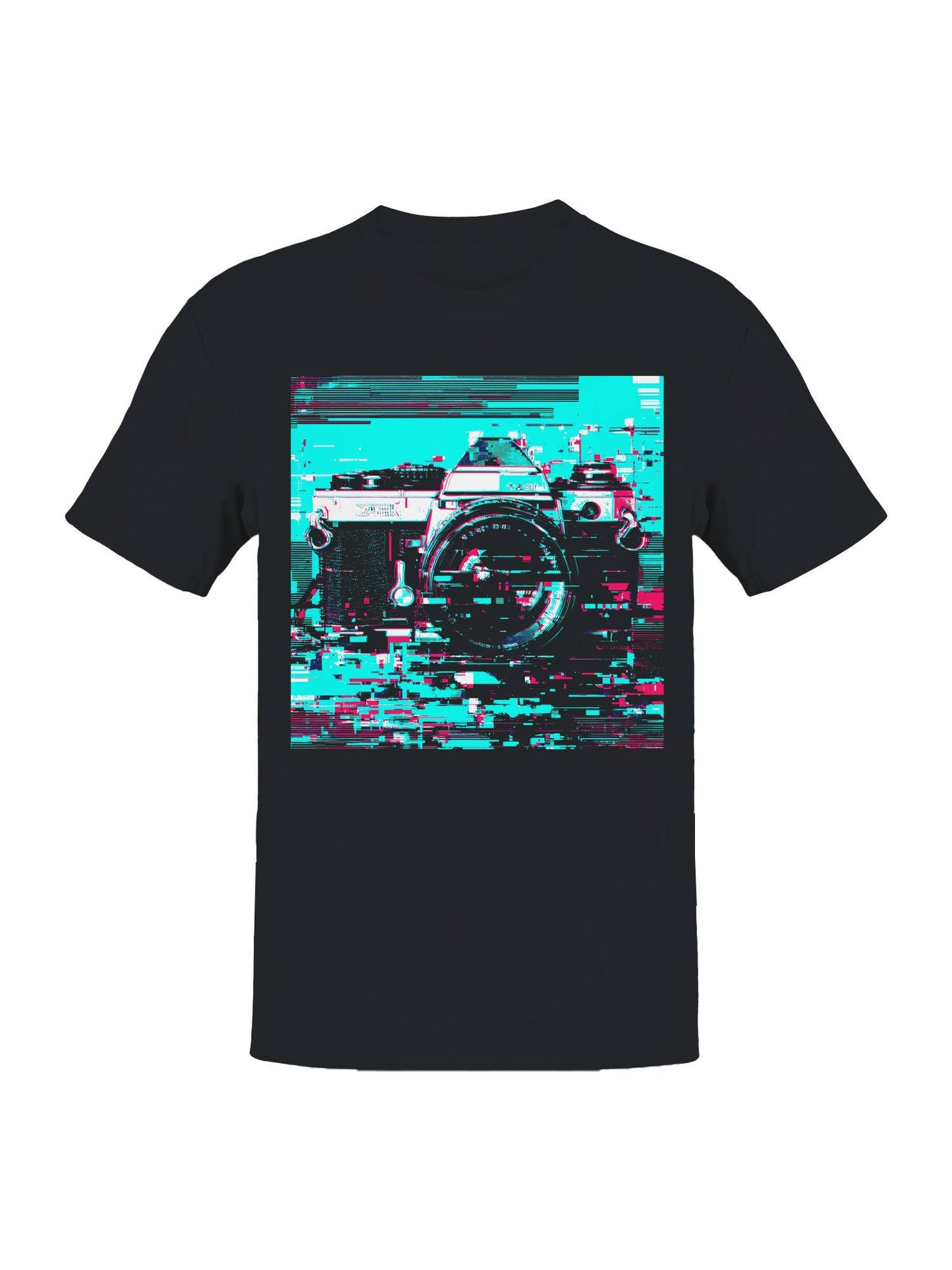 Vintage Camera Glitch Art Men's T-Shirt
