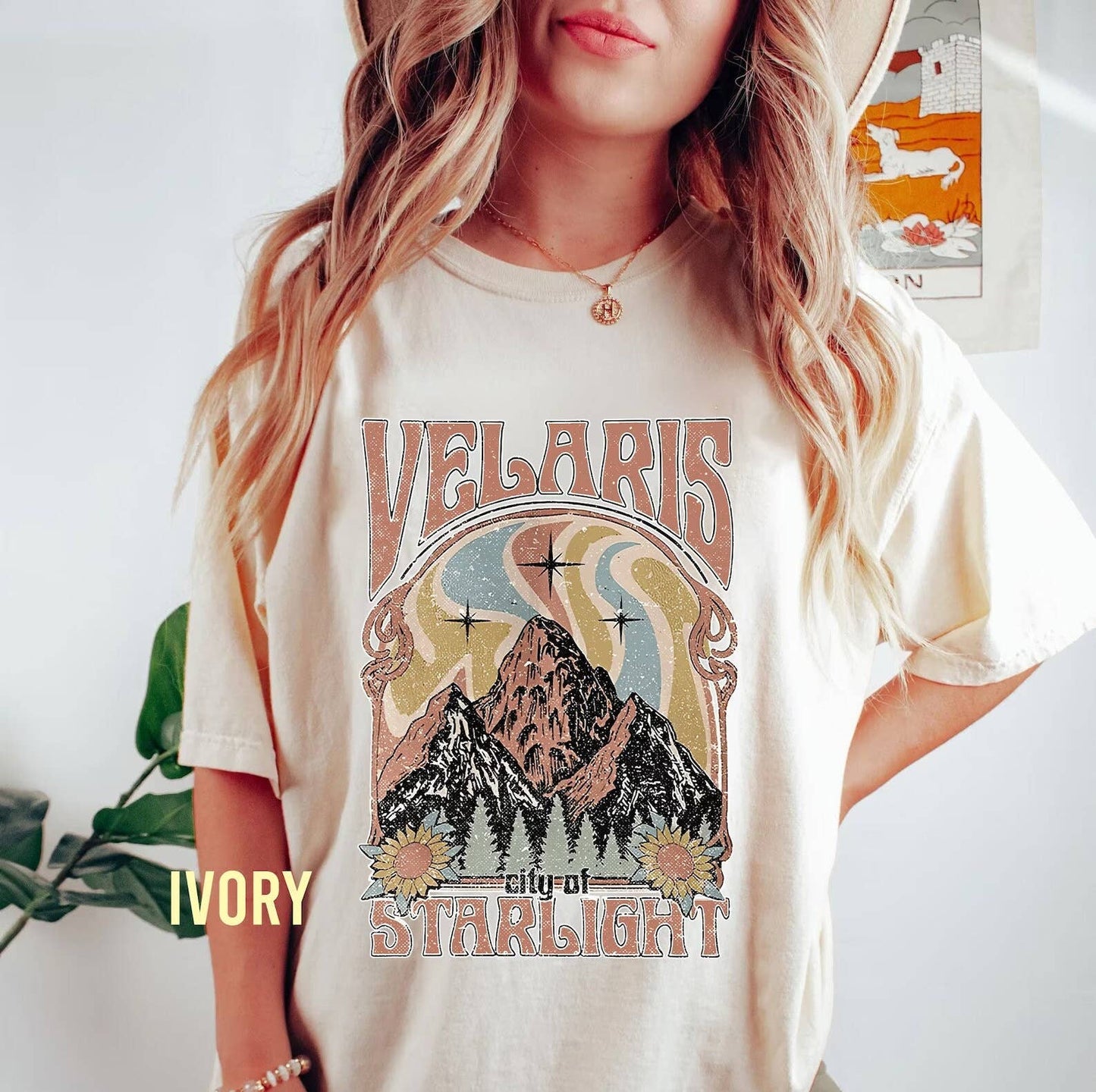 Velaris Starlight Tee Acotar Retro Style, Unisex Book Appare