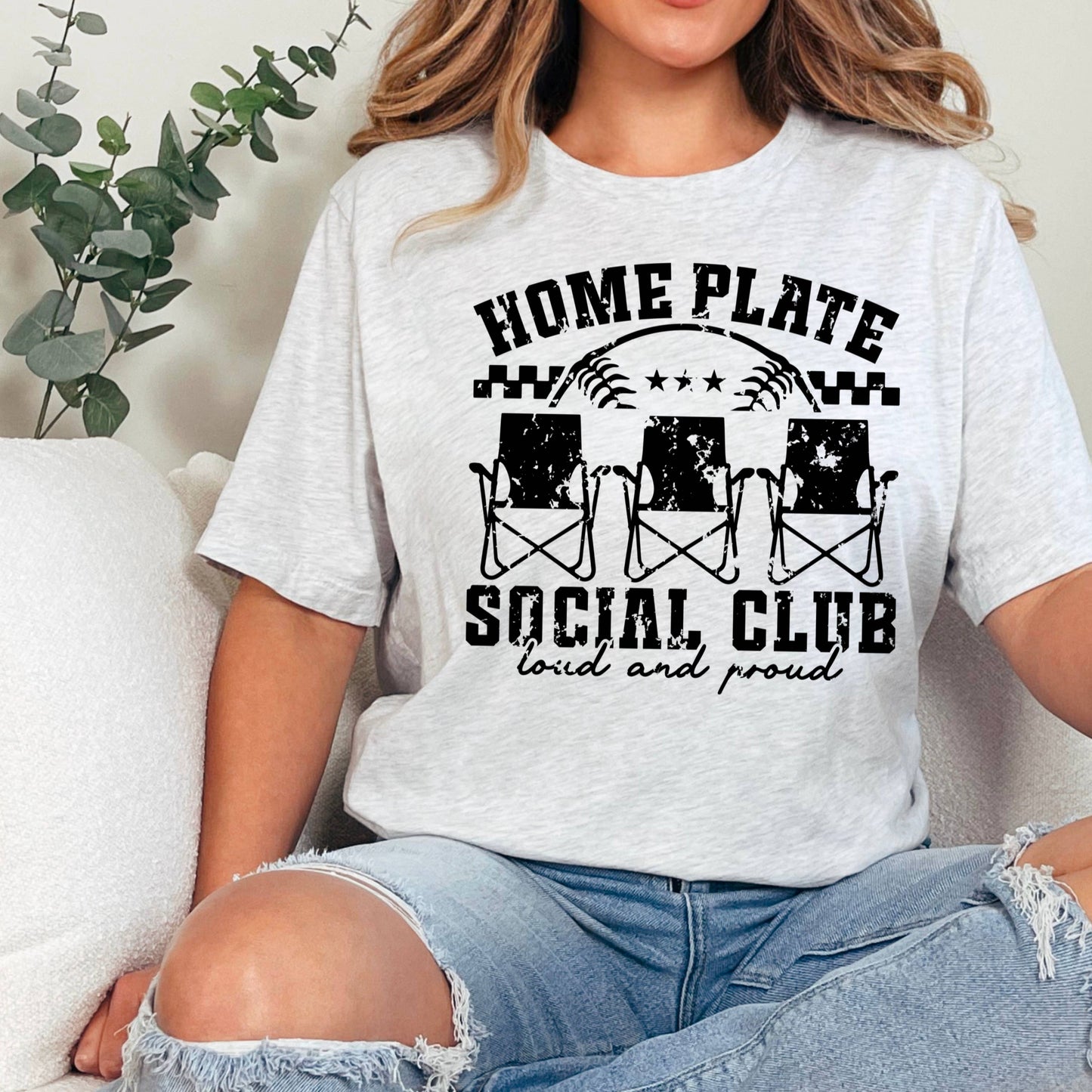 Home Plate Social Club Baseball Graphic Tee |  Gildan