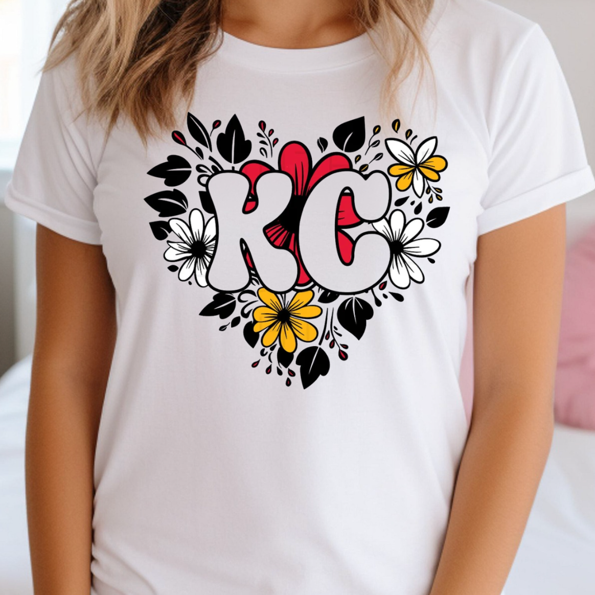 Kansas City Flowers Heart Tee or Sweatshirt