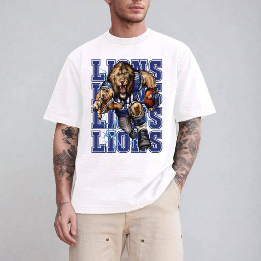 Fierce Roaring Lions Football Mascot Tee Design For Fans