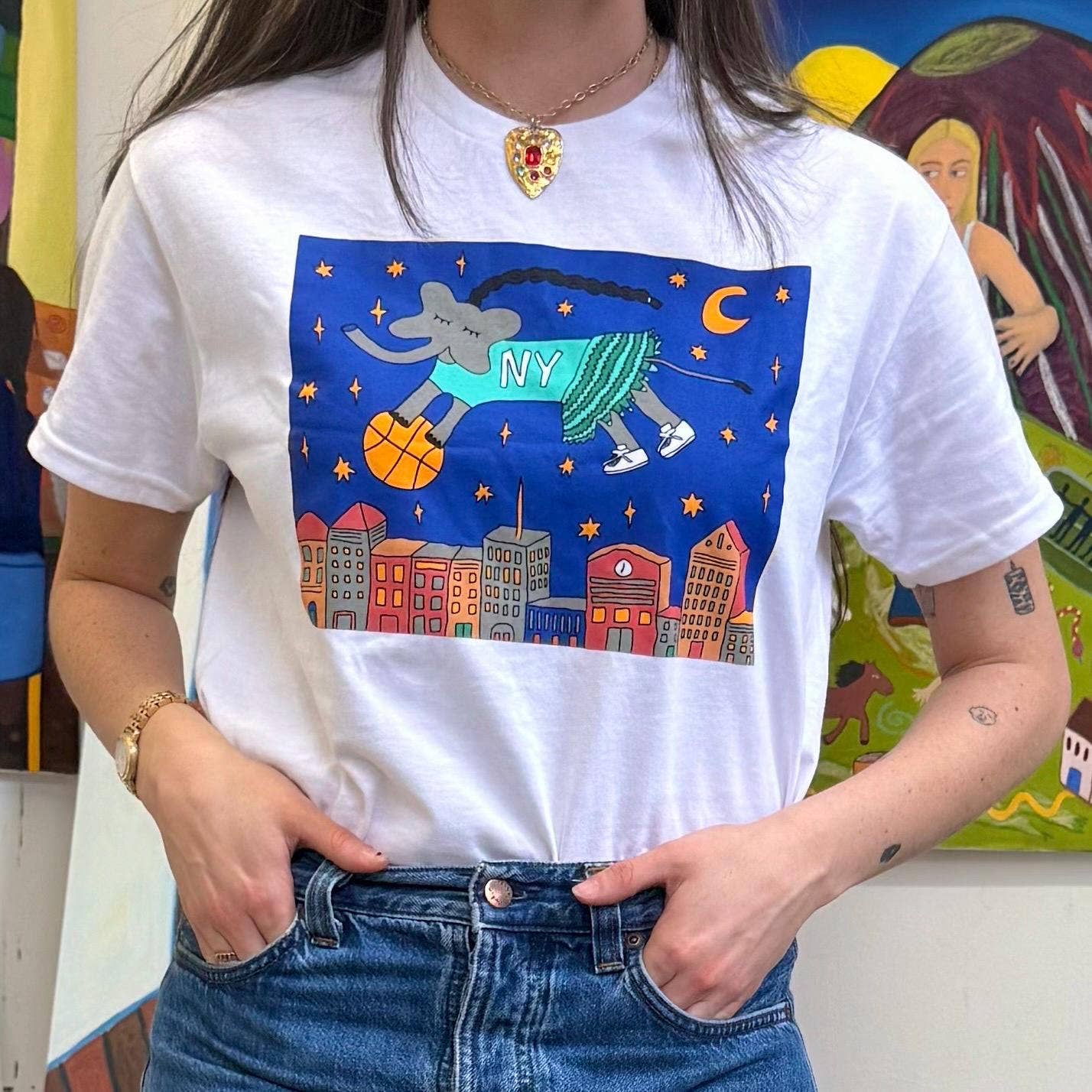 New York Liberty Ellie the Elephant T Shirt
