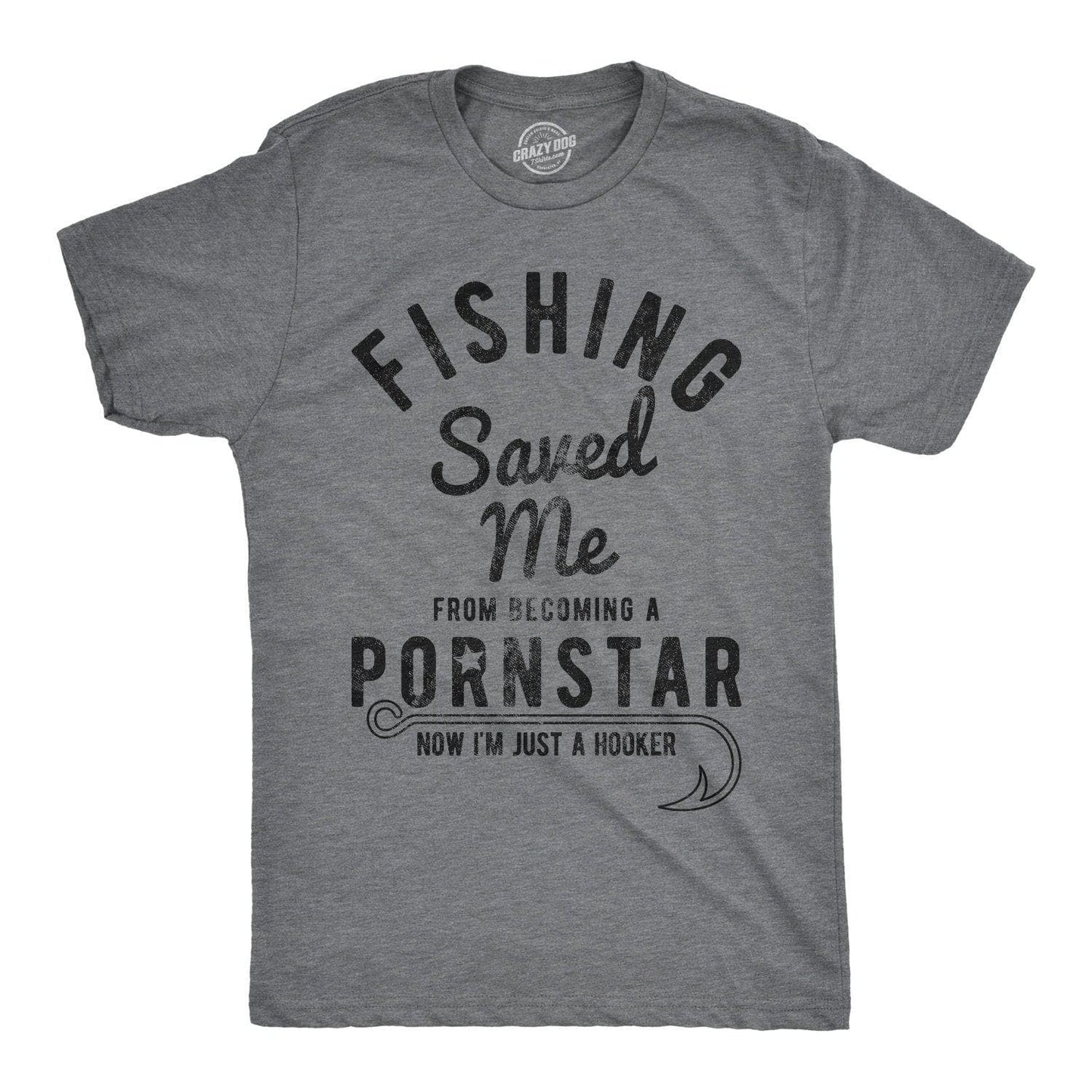 Fishing Saved Me Funny Mens Fishing T Shirt Fishing Graphic