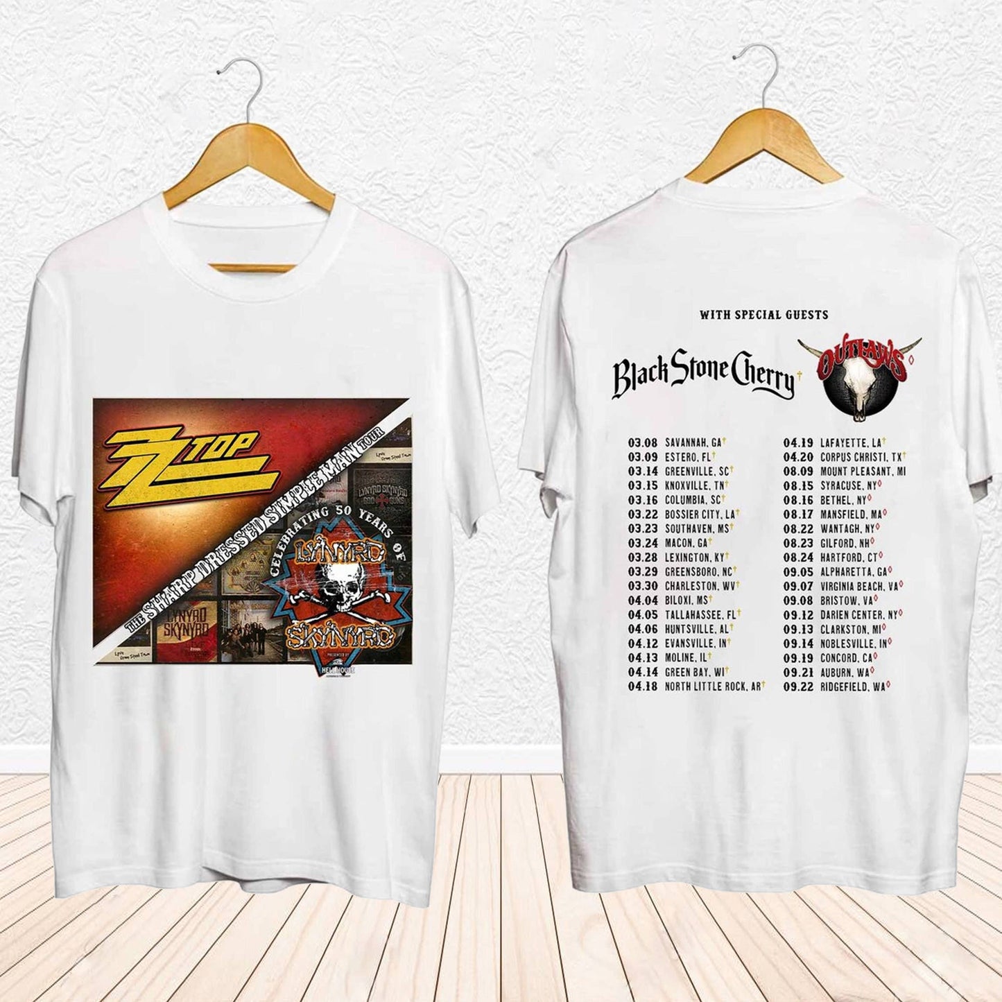 Zz Top 'sharp Dressed Simple Man' 50 Years Tour T-Shirt
