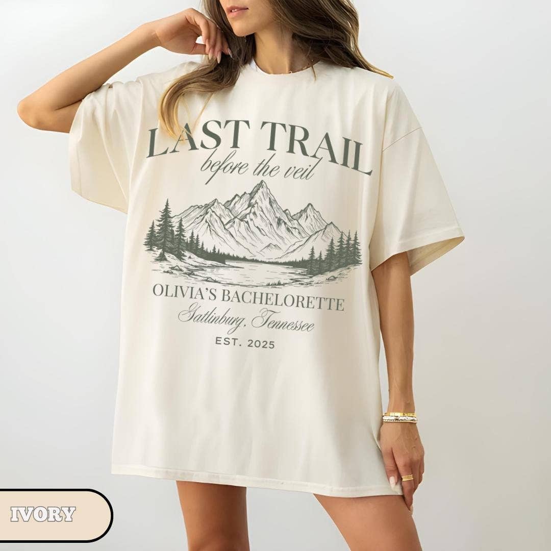 Last Trail Before the Veil Bachelorette Party Tee