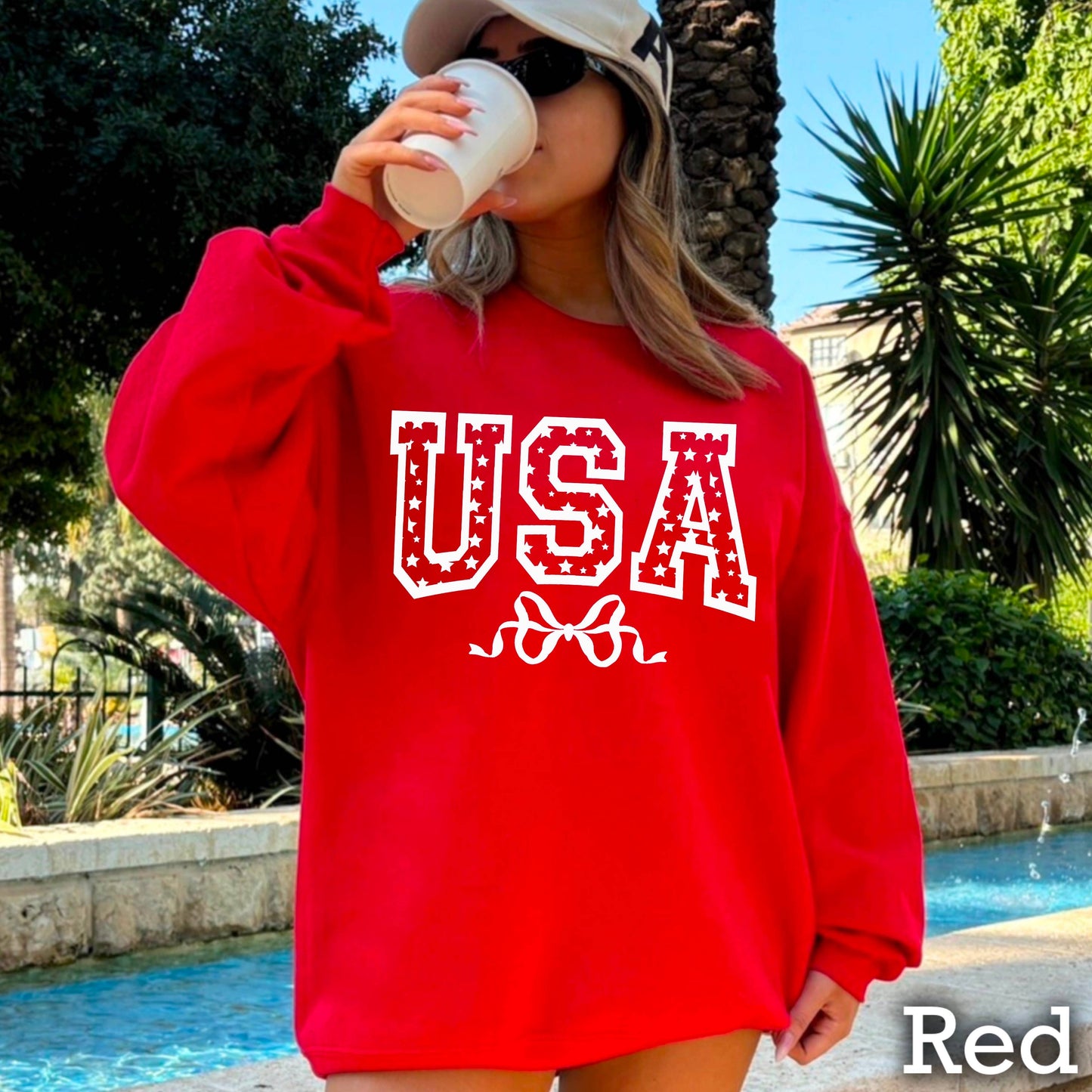 USA July 4th  Patriotic Sweatshirt | July 4th Sweatshirt