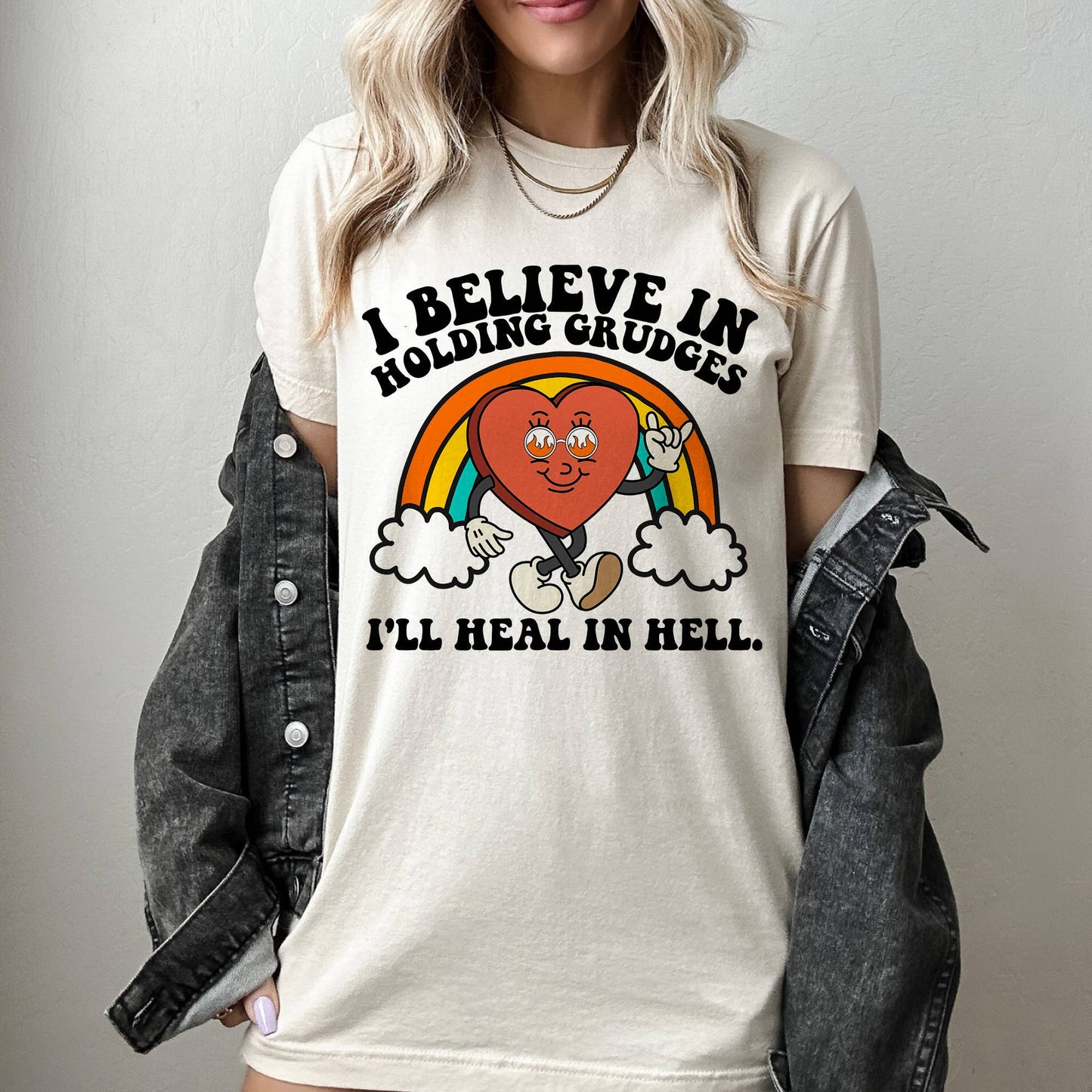 I Believe in Holding Grudges - Funny Heart Sarcastic Shirt