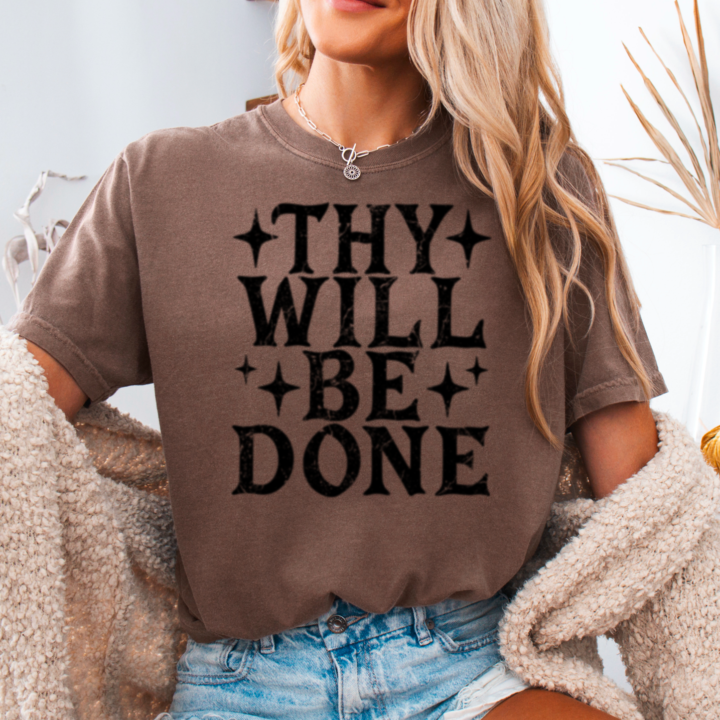 Thy Will Be Done Christian Graphic Shirt | Comfort Color