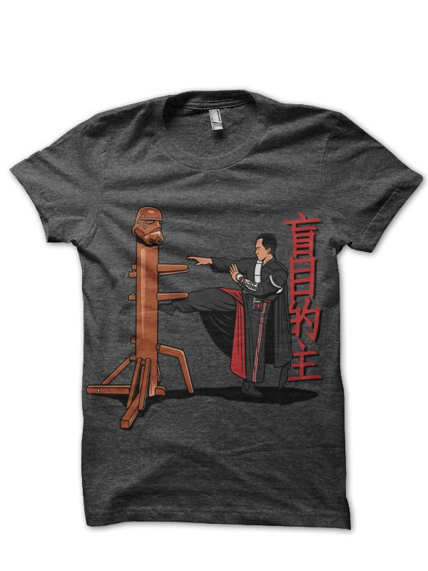 Donnie Yen Charcoal Grey  Half Sleeve T-Shirt