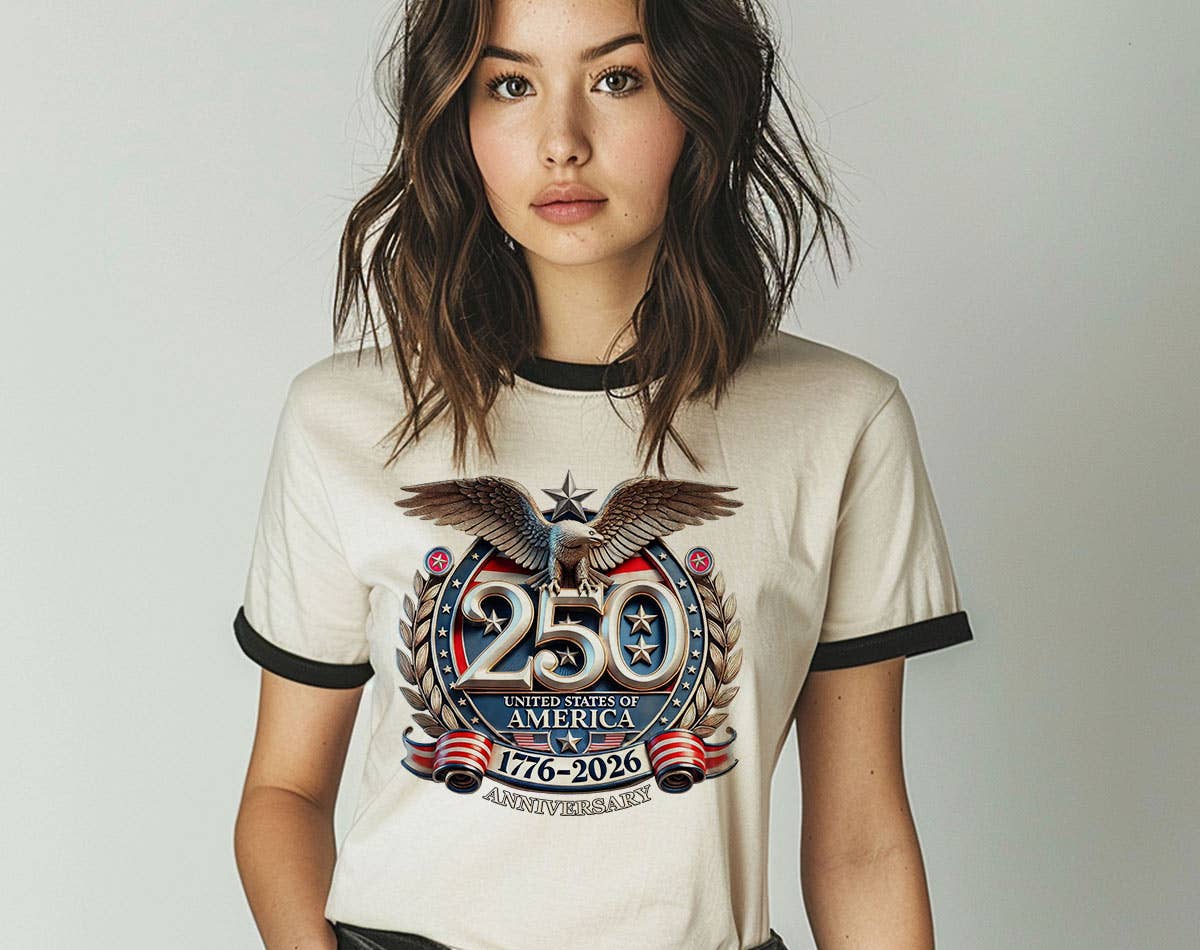 USA 250th Anniversary - July 4th America Ringer Shirt