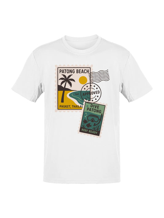Patong Beach Dive Stamps Art Men's T-Shirt
