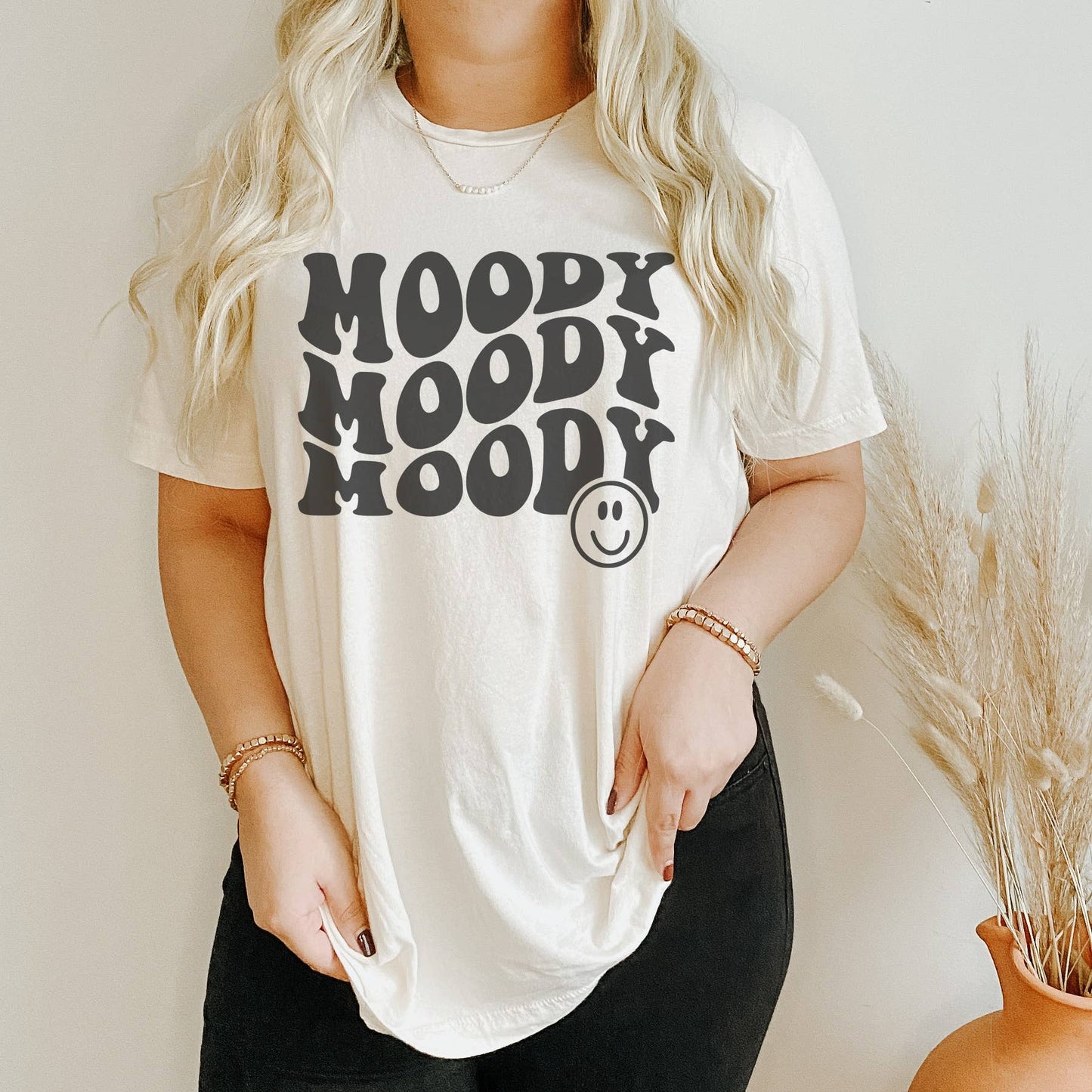 Retro Moody Happy Face Tee | Retro Shirt | Funny/Sarcastic