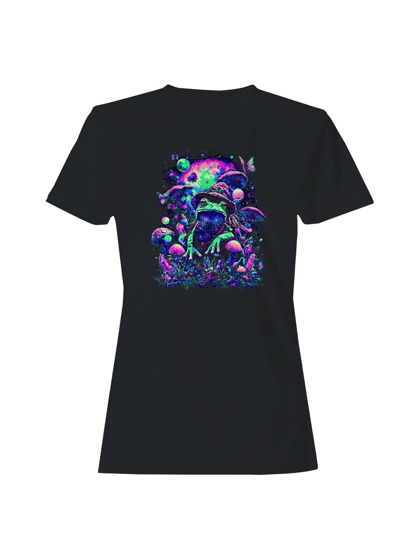 Cosmic Frog and Psychedelic Mushrooms Women's T-Shirt