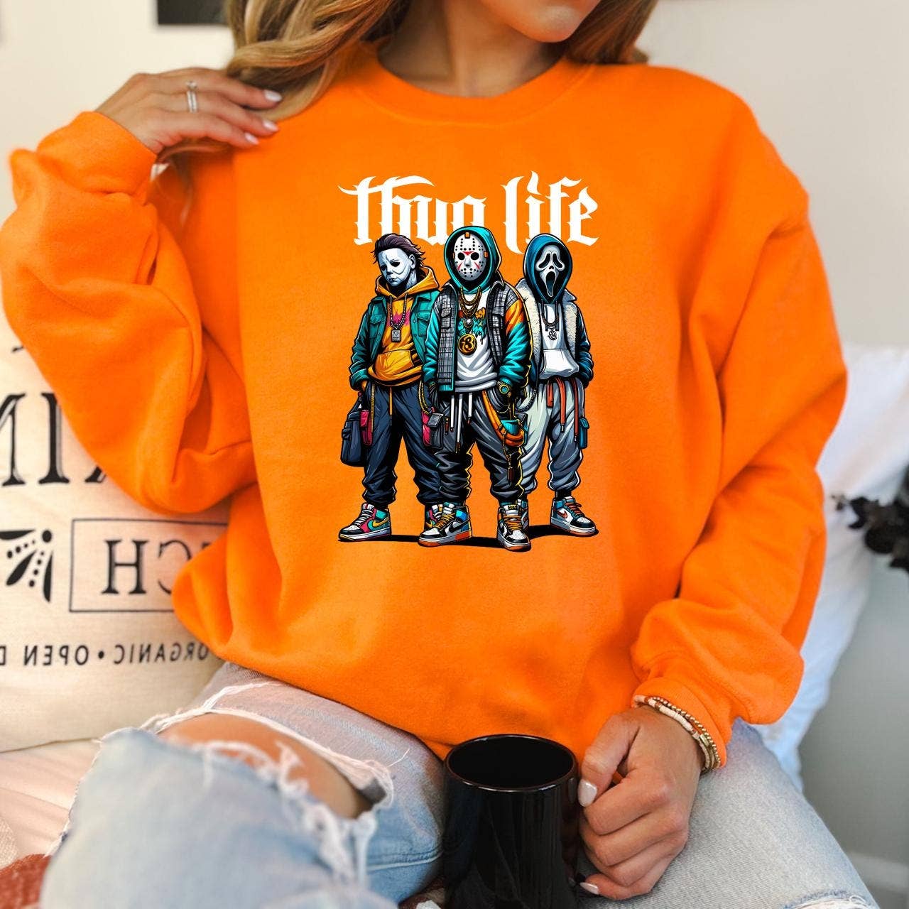 Thug Life Horror Scary Halloween Sweatshirt