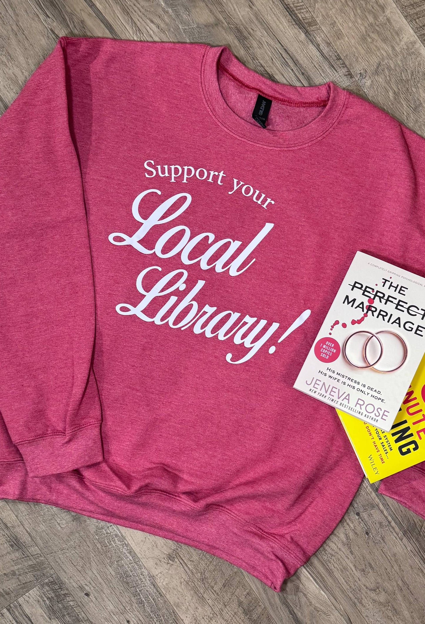 Support Your Local Library Graphic Sweater