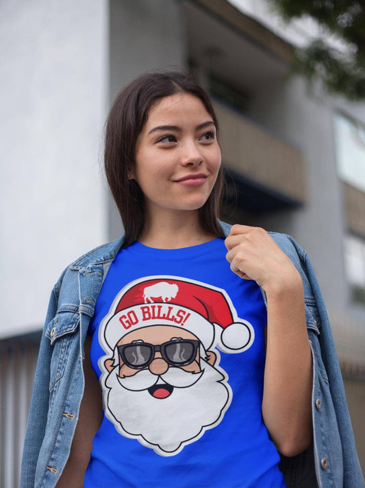 Buffalo Football Christmas Santa Tee  Bills Fan Gift Shirts
